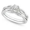 thumbnail image 2 of Precious Diamond Bridal Ring Set 0.25 Carat Round Cut Diamond on 10k Gold, 2 of 2