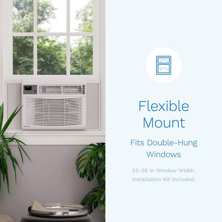 hOmeLabs Window Air Conditioner 12000 BTU - Energy Star Certified, Digital  Thermostat, Remote Control - Ideal for Rooms up to 550 Sq. Ft. - Walmart.com