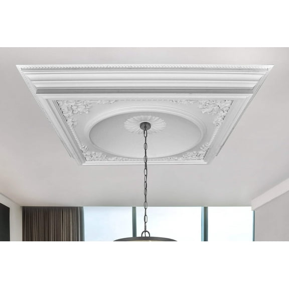 Elegant Large Dome Ceiling Medallion 58 Inch Square