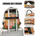 thumbnail image 3 of FORMRS Mini Backpack Purse for Women Quilted Travel Daypack Casual Shoulder Bag, Pink Cityscape Painting, 3 of 7