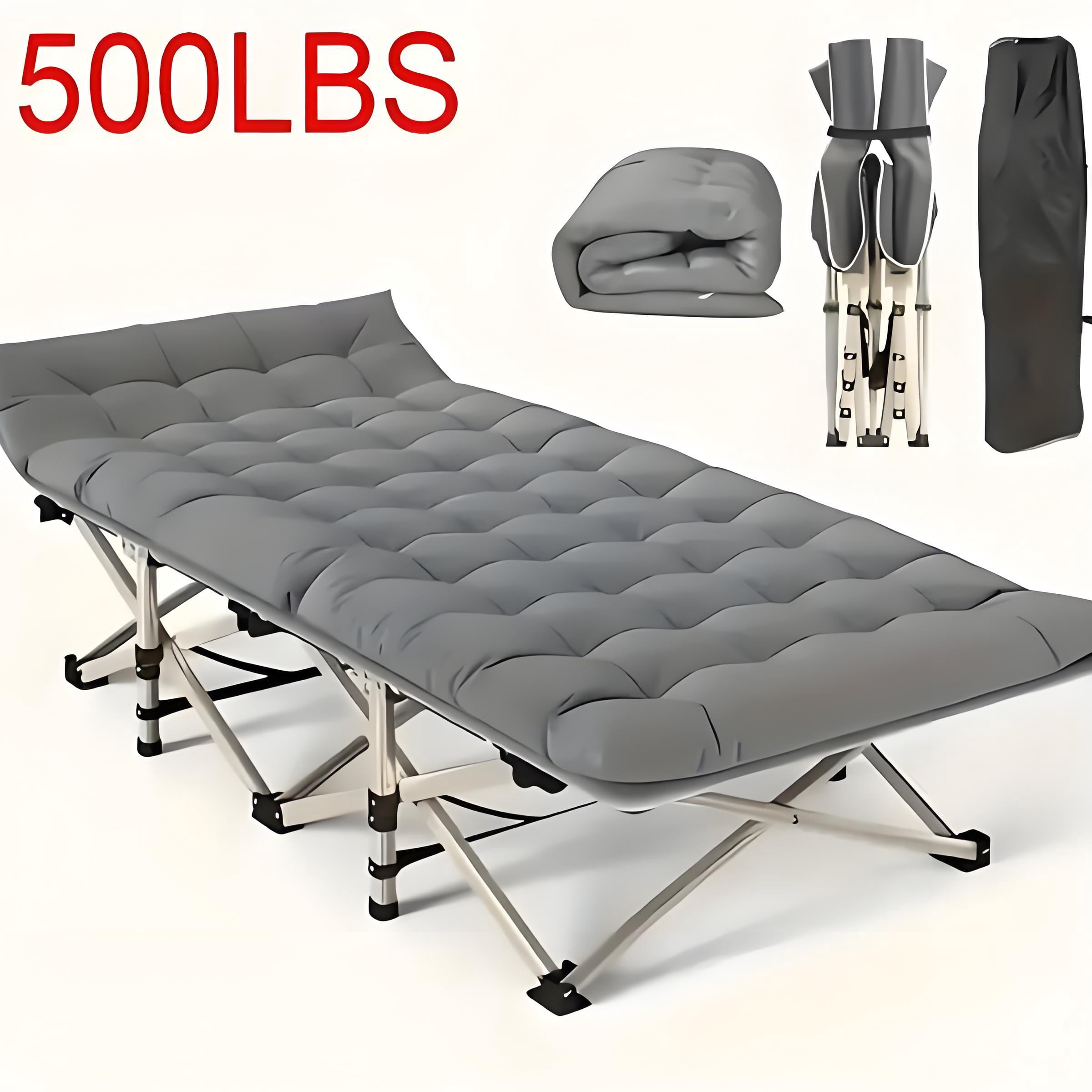 Howcool Patio Folding Chaise Lounge Bed, Ergonomic Single Reclining Cot, Portable Heavy Duty Outdoor/Indoor Folding Bed for Garden, Patio, Camping & Office