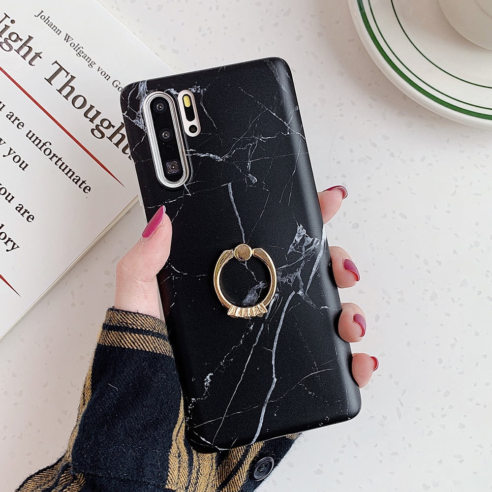 Livesture Marble Stand Phone Case Black Plite Walmart Com
