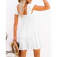 thumbnail image 3 of Sherrylily Summer Women Ruffle Dresses Elastic Empire Waist A-line Layered Swing Flowy Mini Dress, 3 of 4
