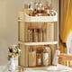 thumbnail image 1 of Caja de almacenamiento de cosméticos de gran capacidad con cajones | Organizador de maquillaje de plástico transparente | Organizador de joyas y productos de belleza de 3 niveles para tocador y baño, 1 of 7