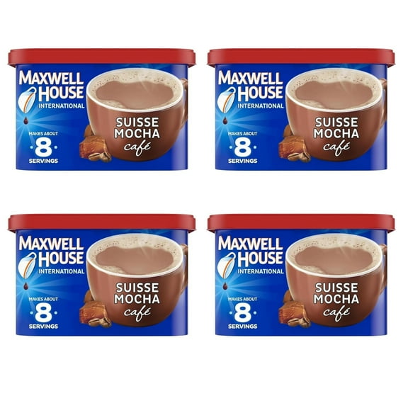 ( 4 Pack ) Maxwell House International Suisse Mocha Cafe Beverage Mix, 7.2 oz. Canister