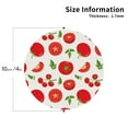thumbnail image 2 of Picia Fresh Red Tomato Printed Leather Coasters for Drinks, 4" Drink Coasters Set of 4 for Tabletop Protection, Handmade Luxurious Home Décor and Housewarming Gift -Round Shape, 2 of 6