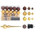 thumbnail image 4 of vidaXL Slim Artificial Pre-lit Christmas Tree with Ball Set Green 210 cm, 4 of 5