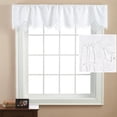 thumbnail image 4 of Mainstays Battenburg Solid Color Light Filtering Rod Pocket Kitchen Valance, 1 Piece, White, 60" x 16", 4 of 5