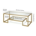 thumbnail image 4 of Evelyn&Zoe Athena 45" Wide Rectangular Coffee Table, Brass, 4 of 7