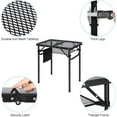 thumbnail image 3 of Folding Grill Table for Outside, Lightweight Portable Metal Aluminum Grill Stand Table for Camping Picnic Cooking BBQ with Adjustable Height Legs, 3 of 8