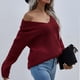 thumbnail image 4 of Puntoco Suéter Moda Mujer Manga Larga Cuello En V Suelto Jersey Tops Blusa Suéter De Punto Liquidación De Navidad Puntoco Puntoco-2919, 4 of 5