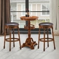 thumbnail image 4 of Costway Set of 2 29'' Swivel Bar Stool Leather Padded Dining Kitchen Pub Chair Backless, 4 of 10