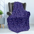 thumbnail image 4 of Mermaid Tail Soft Flannel Fleece Throw Blanket, Japanese Folk Inspired Cartoonish Squama Scales in Purple Color Palette, Cozy Plush for Indoor and Outdoor Use, 50" x 70", Multicolor, by Ambesonne, 4 of 5