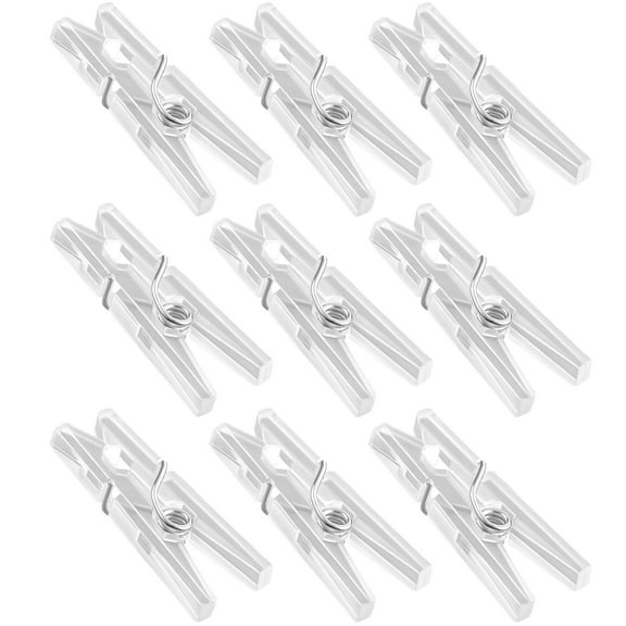 Homoyoyo 50Set Clear Mini Clothespins Plastic Clips For Hanging Hanging Photos Transparent For Daily Life