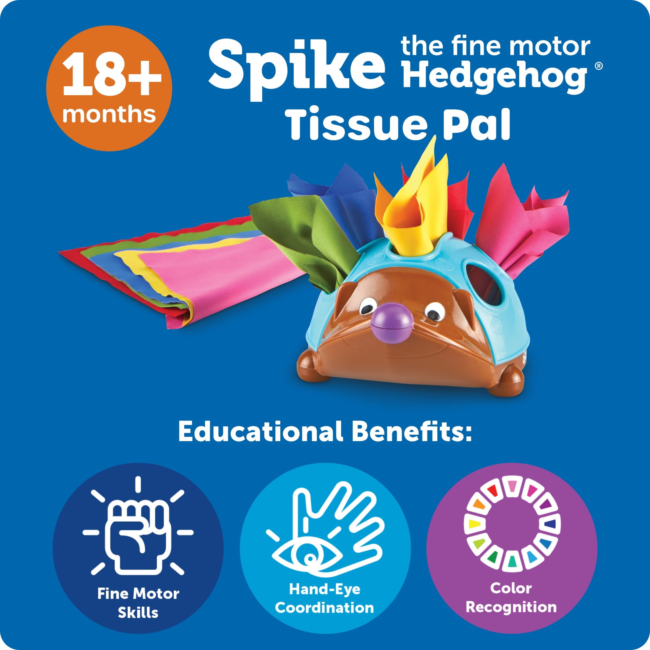Learning Resources Spike the Fine Motor Hedgehog Tissue  Ages 18  Months and up