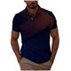 thumbnail image 2 of Ceisia Men's Summer Casual Orange-Blue Gradient Curve Mesh Short Sleeve Lapel Shirt Multicolor L Gifts, 2 of 7