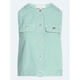 thumbnail image 5 of Free Assembly Women's and Women's Plus Button Front Sleeveless Denim Top, Sizes XS-4X, 5 of 6