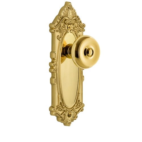 Grandeur 807536 Grande Victorian Solid Brass Rose Dummy Knob Set - Nickel