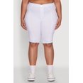 thumbnail image 4 of Womens Plus Size Stylish Snatched High Waist Bermuda Shorts with Faux Buttons, 4 of 5