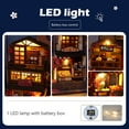 thumbnail image 3 of NUAHRHY 3D Wooden Puzzle Bookend DIY Book Nook Kit with LED Light Shelf Insert Alley Miniature Dollhouse Model Building Set Craft for Birthday Gifts Home Desk Decoration 9.36*2.73*8.58in, 3 of 10