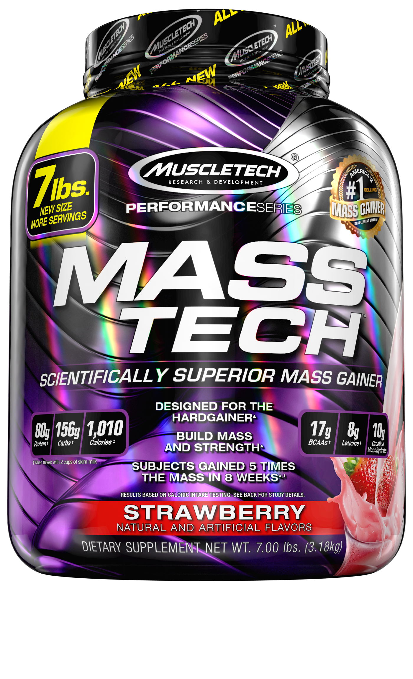 Buy Mass Tech Mass Gainer Protein Powder, Build Muscle Size & Strength with  High-Density Clean Calories, Strawberry, 7lbs () Online at Lowest  Price in Ubuy Denmark. 32687182