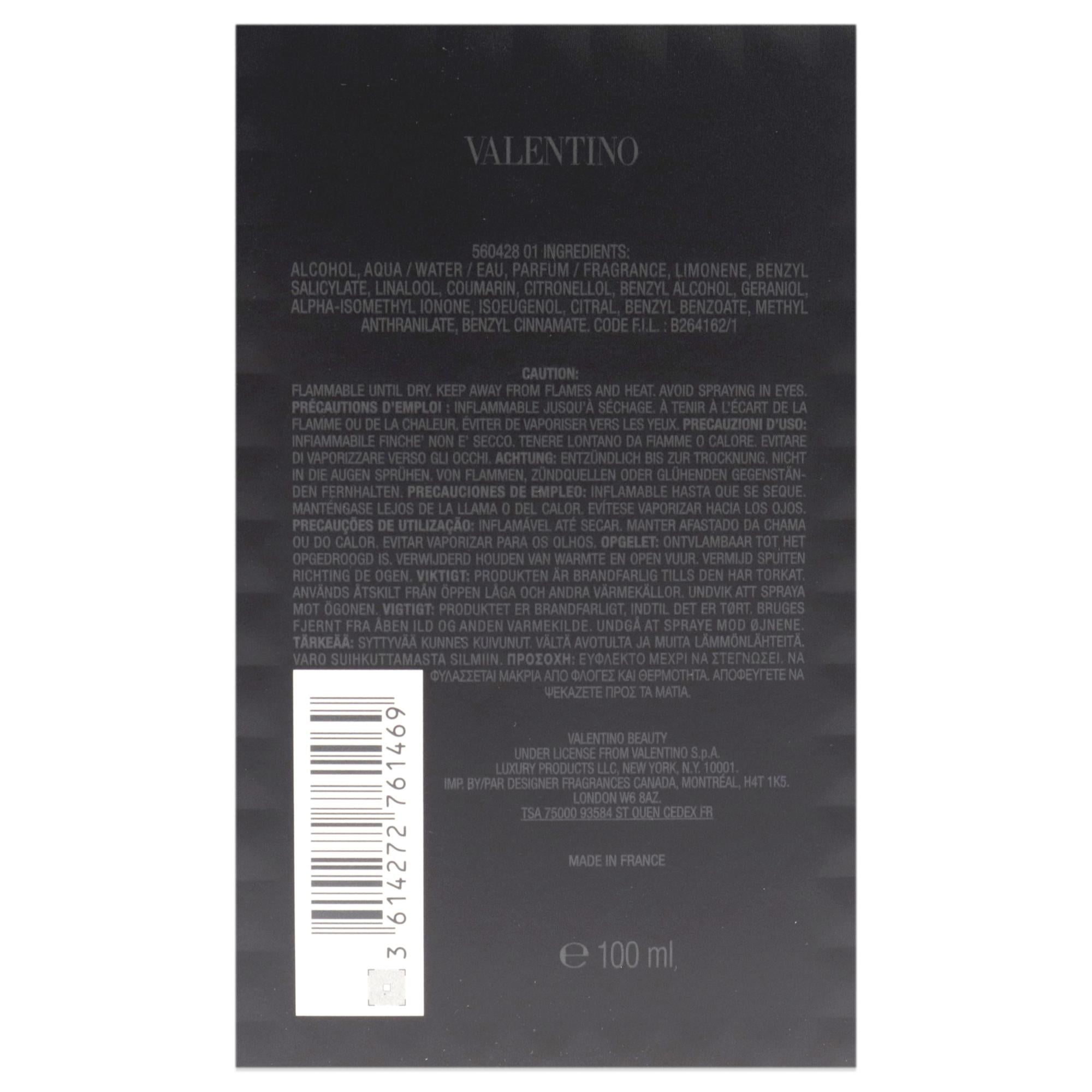 Valentino Uomo Born In Roma , 3.4 oz EDT Spray