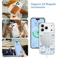 thumbnail image 2 of XUCP-Magnetic for iPhone 17 Pro Case, Bow Case Compatible with MagSafe, Wireless Slim Clear Ribbon Aesthetic Phone Cover Anti-Yellowing Shockproof Protective Cover for Women Girl - Baby Blue, 2 of 4