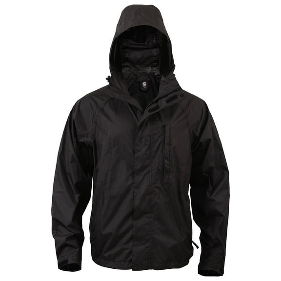 Rothco 12283 Packable Rain Jacket, Black - 2XL