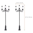 thumbnail image 3 of Miangastore Lampadaire Miniature en Acier Inoxydable 2 Pcs 1.30X1.18X3.73 Po, 3 of 8