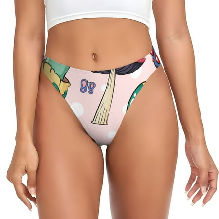 Lukts s Mushroom for G-String Thongs for Women -Sexy Low-Rise Panties with A Stretchy T-back  Perfect for Any Outfit  Available in XS-4XL-Small
