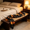 thumbnail image 7 of Kdkad Halloween Black Maple Leaf Vines, Artificial Fall Garland, Flexible Foliage Hanging Vines, Halloween Decorations for Porch, Fireplace, Railing, Table, Halloween Party Decor, 69In, 7 of 7