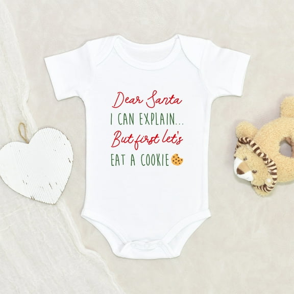 Newbabywishes - Dear Santa Can Explain Baby Clothes for Boys and Girls - Christmas Pun Baby Clothing