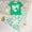 Green, variant on ZEHJUHAN Girls' Cute Clover Print 2-Piece Set, Short Sleeve Round Neck T-Shirt and Flare Leg Pants Outfit Green,S