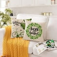 thumbnail image 3 of St Patricks Day Throw Pillow Covers 18x18 Set of 4 Saint Patricks Day Pillow Covers green Shamrock Clover Lucky Truck Pillow Covers Cushion Covers Pillow Cases for Home Outdoor Decorations (18 inch), 3 of 5