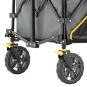 Gorilla Carts 7 Cu Ft Collapsible Outdoor Utility Wagon, Oversize Bed, Gray