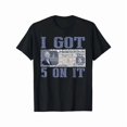 thumbnail image 2 of 100% Cotton Cotton Loose Fit Graphic T-Shirt - "I Got $5 on It" Streetwear Design with Vintage Currency Print, Black Casual Short Sleeve Tee for Casual Attire & Ho Golf Gift T-Shirt For Men and Women, 2 of 7