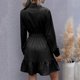 thumbnail image 2 of Vestido camisero de manga larga con solapa mini vestido camisero con lazo en la cintura con volantes vestido camisero informal con solapa a la moda vestido camisero informal con ANGGREK Otros, 2 of 6