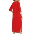 Women Robes Zipper Front 3/4 Sleeve Full Length Bathrobes with Pockets
