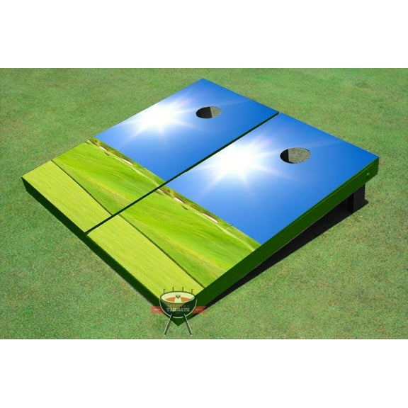 Golf Course Sun Set Theme Cornhole Boards