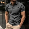 thumbnail image 2 of KBODIU Men's Regular-Fit Polo Shirt Athletic Golf Polo Shirts Short Sleeve Workout Polos Quick Dry Tees Classic Basic Zipper Tshirts (Available in Big & Tall), 2 of 5