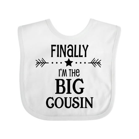 

Inktastic Finally I m the Big Cousin Gift Baby Boy or Baby Girl Bib