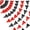 Black Red, variant on 4P Red Silver Party Decorations - Metallic Fabric Triangle Pennant Banner Flags - Indoor/Outdoor Bunting Garland for Birthday, Wedding, Graduation & Theme Parties