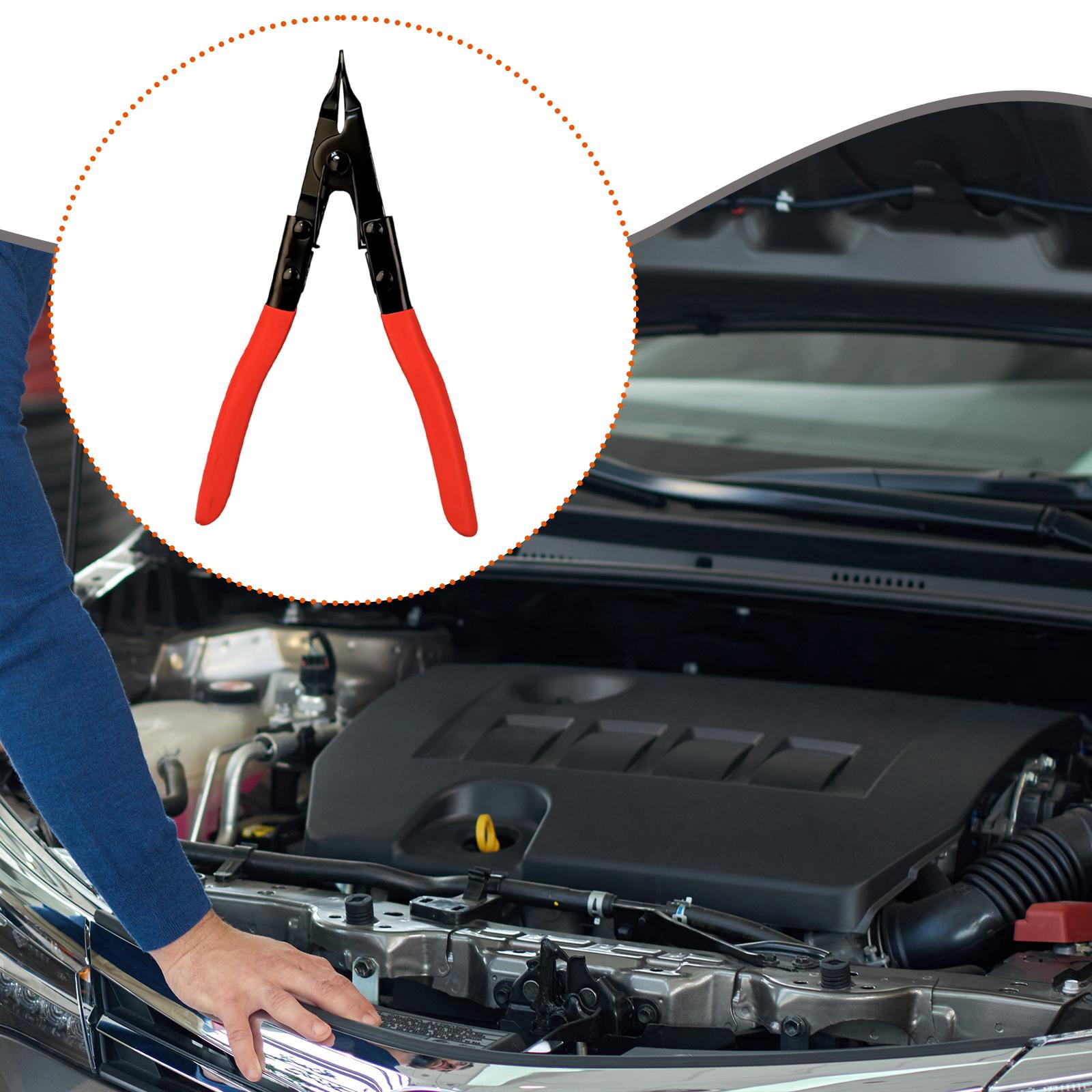 Snap Ring Pliers Flat Retaining Pliers Circlip Pliers Spring Loaded Mechanism for Transmission and Gearbox Repair