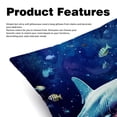 thumbnail image 2 of Starry Shark Covers Pillows Set of 2 with Unique Patterns, Throw Pillow Inserts for Bed or Couch, Available in 16x16, 18x18, 20x20 Inches for Any Occasion, 2 of 6