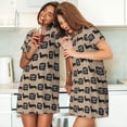 thumbnail image 4 of Easygdp Dachshund Dog Woof Camisón de manga corta para mujer, informal, estampado, 4 of 6