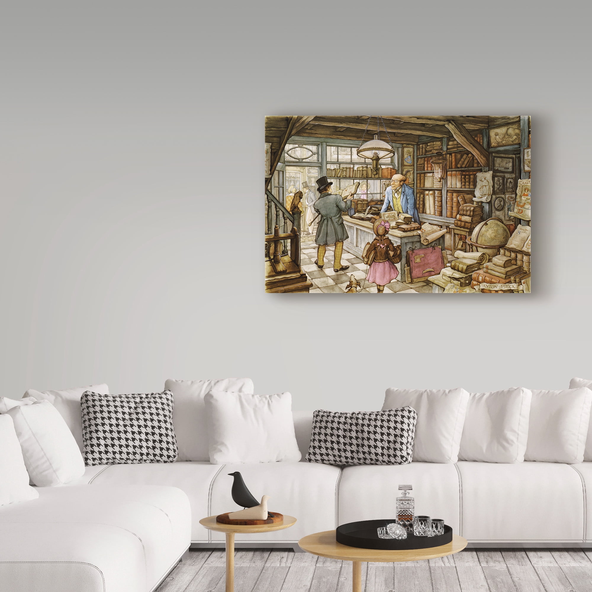 Trademark Fine Art 'Vintage Book Store' Canvas Art by Anton Pieck