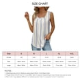 thumbnail image 4 of Blusa estampada sin mangas Moda Poliéster Tops sin mangas de verano plisados suaves para mujer, 4 of 5