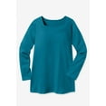thumbnail image 2 of Woman Within Plus Size Perfect Long-Sleeve Square-Neck Tee, 2 of 3
