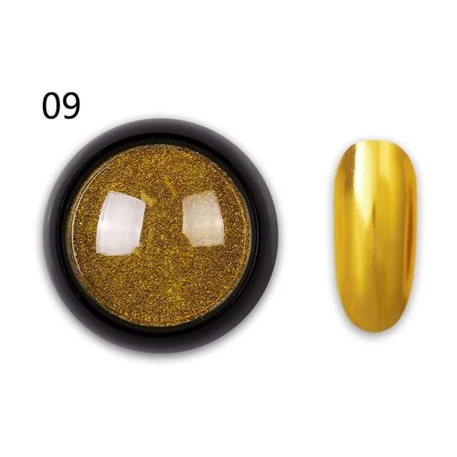 Fiudx Polvo para Decoración de Uñas, Polvo Brillante con Efecto Espejo, Fácil Aplicación para Uñas Naturales o Postizas, Incluye Pincel Pequeño, Perfecto para Fiestas y Eventos Especiales, Ideal para