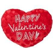 Way To Celebrate Valentine's Day Large Plush Heart Pillow, Happy Valentine's Day, Red